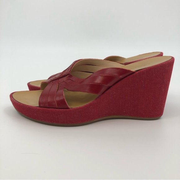 Banana Republic Red Leather Wedges | Made in Italy - Picture 4 of 8